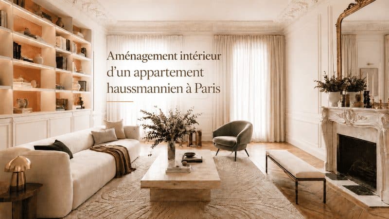 Aménagement intérieur d’un appartement haussmannien à Paris : élégance, usages et sur-mesure